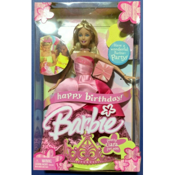 Коллекционная кукла Барби 2004 Happy Birthday Barbie Doll Blonde w/Pink Dress and Child`s Tiara Mattel G8490
