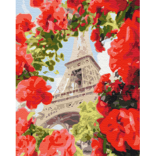Картина по номерам "Париж в цветах"